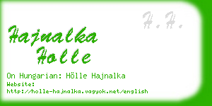 hajnalka holle business card