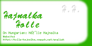 hajnalka holle business card